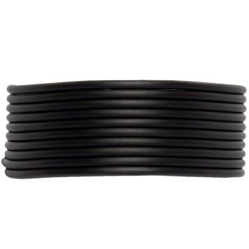 Fil Caoutchouc Creux (5 mm) Black (2 mètres) 