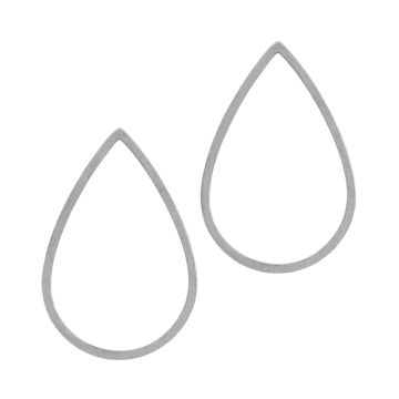 Anneaux Fermés Acier Inoxydable Larme (21 x 11 x 1 mm) Argent Antique (4 pièces)