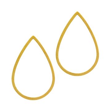 Anneaux Fermés Acier Inoxydable Larme (21 x 11 x 1 mm) Or (4 pièces)