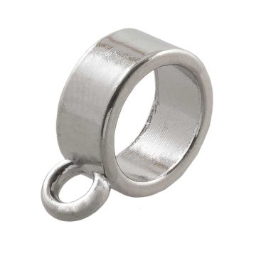 Attache Breloque (Diamètre intérieur 7 mm) Argent Antique (10 pièces)