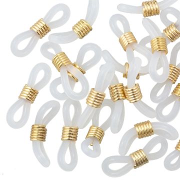 Élastiques pour Lunettes (19 x 4 mm) Transparent - Or (25 pièces)
