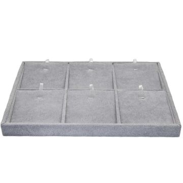 Présentoir Colliers Velours (24.5 x 35 x 3 cm) Grey (1 pièce)