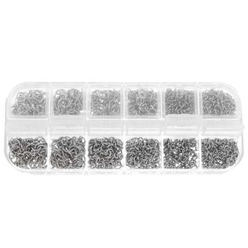 Assortiment - Anneaux de Saut  (4 - 6 mm) Argent Antique