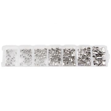 Assortiment - Embouts Métal (1 / 1,5 / 2 / 2,5 / 3,5 / 4,5 et 5 mm) Argent Antique (180 pièces)