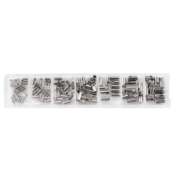 Assortiment - Embouts Acier Inoxydable (intérieur 1 à 4 mm) Argent Antique (110 pièces)