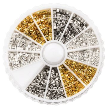 Assortiment - Perles à Écraser (Diamètre intérieur 1 - 1.5 mm) Mix Color