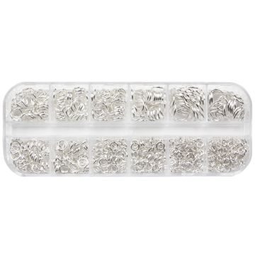 Assortiment - Anneaux de Saut (4 - 10 x 1 mm) Argent (1000 pièces)
