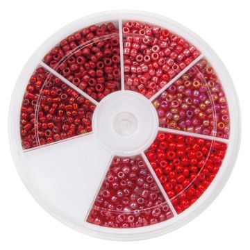 Assortiment - Rocailles (3 mm) Mix Color Red