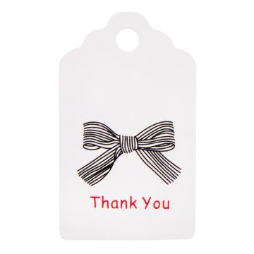 Étiquettes Volantes pour Bijoux - Thank you (3 x 5 cm) White (5 pièces)