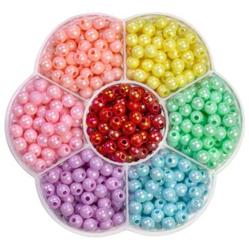 Assortiment - Perles Acryliques (6 mm) Mix Color (490 pièces)