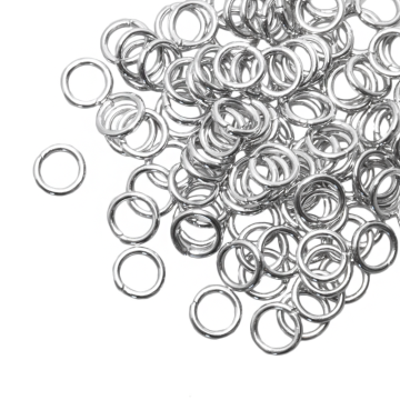 Anneaux de Saut (6 x 0.8 mm) Argent Antique (100 pièces)
