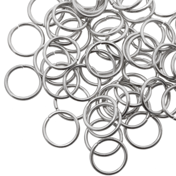 Anneaux de Saut (10 x 1 mm) Argent Antique (50 pièces)