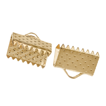 Embout Ruban (7 x 10 mm) Or (20 pièces)