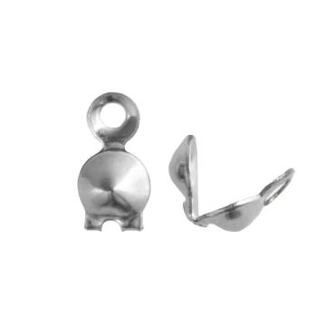 Cache Noeuds (8 x 4 mm) Argent Antique (25 pièces)