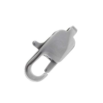 Fermoir Mousqueton Acier Inoxydable (13 x 6 mm) Argent Antique (5 pièces)