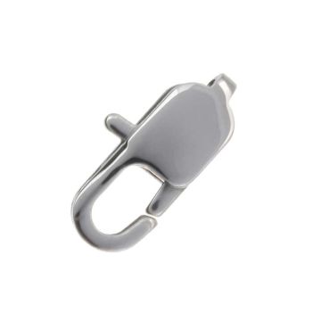 Fermoir Mousqueton Acier Inoxydable (15 x 5 mm) Argent Antique (5 pièces)