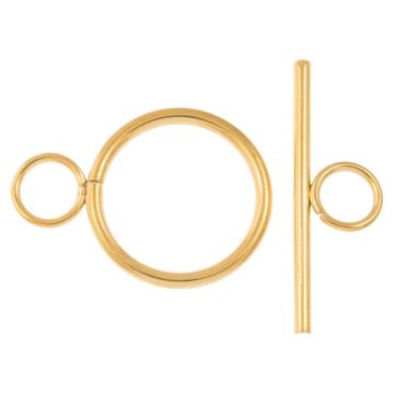 Fermoir Toggle Acier Inoxydable (16 x 12 x 2 mm) Or (5 pièces)