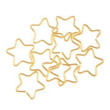 Anneaux de Saut Acier Inoxydable Étoile (11.5 x 11 x 0.5 mm) Or (10 pièces) 