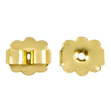 Fermoirs Boucles d'Oreilles Acier Inoxydable (5.5 x 6.5 x 3 mm) Or (10 pièces)