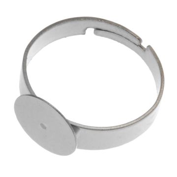 Bague Réglable Acier Inoxydable (6 mm) Argent (5 pièces)