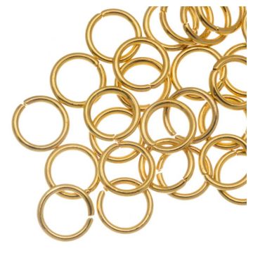 Anneaux de Saut Acier Inoxydable (10 x 1.2 mm) Or - PVD Vacuum Plated (25 pièces)