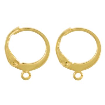 Boucles d'Oreilles Huggie Acier Inoxydable (14 x 12 mm) Or (4 pièces)