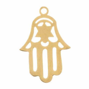 Breloque Acier Inoxydable Hamsa (19 x 13 mm) Or (2 pièces)