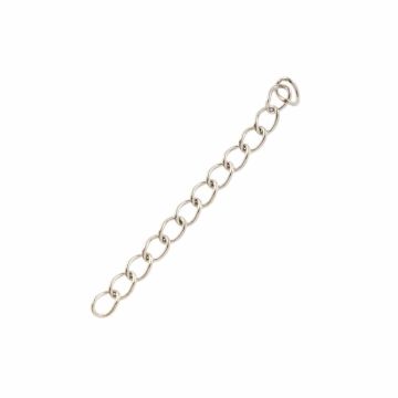 Chaîne d'Extension en Acier Inoxydable (40 mm) Argent Antique (25 pièces) 