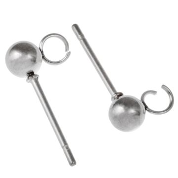 Clous d'Oreilles Acier Inoxydable (15 x 7 mm) Argent Antique (10 pièces)