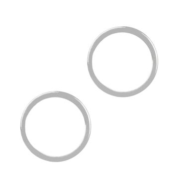 Anneaux Fermés Acier Inoxydable (extérieur 16 mm, intérieur 14 mm) Argent Antique (10 pièces)