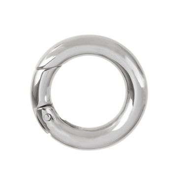 Mousqueton Rond Acier Inoxydable (15 x 3 15 x 3 mm) Argent Antique (1 pièce)