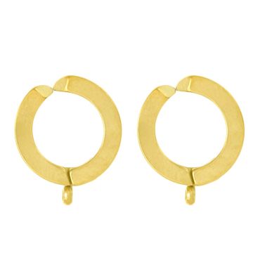 Boucles d'Oreilles Huggie Clip Acier Inoxydable (16 x 13 mm) Or (4 pièces)