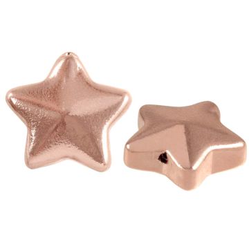 Perles en Verre Électroplaquées (13 x 13.5 x 5.5 mm) Light Rose-Gold (5 pièces)