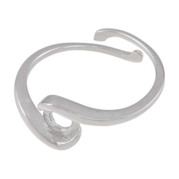 Support de Bague Serti Cabochon Argent Sterling (4 mm) Argent (1 pièce)