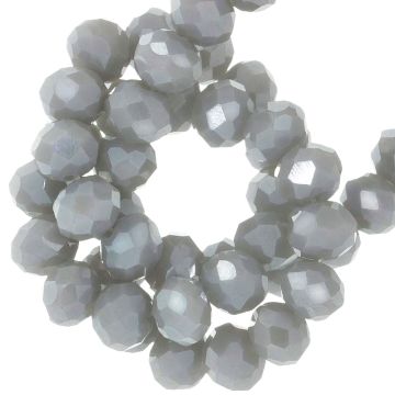 Perles Facettes Rondelles (4 x 3 mm) Cool Grey (110 pièces) 