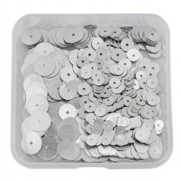 Assortiment - Perles Intercalaires Acier Inoxydable (5 - 10 x 0.3 mm) Argent Antique (200 pièces)