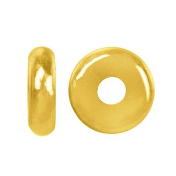 Perles Intercalaires Acier Inoxydable (8 x 2 mm) 18K Gold Ion Plated (5 pièces)