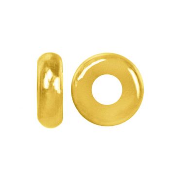 Perles Intercalaires Acier Inoxydable (4 x 1.8 mm) 18K Gold Ion Plated (10 pièces)