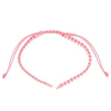 DIY Bracelet - Cordon Nylon Tressé Réglable (15 cm) Pink (1 pièce)