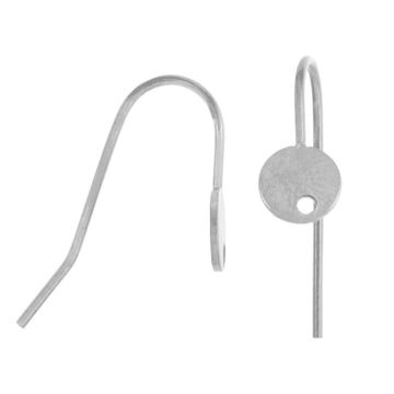 Crochets d'Oreilles Acier Inoxydable (20.5 x 6 x 13.5 mm) Argent Antique (4 pièces)