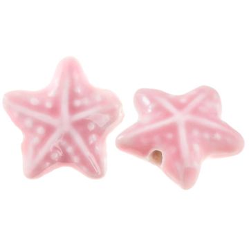 Perles en Céramique Étoile de mer (20 x 21 x 9 mm) Baby Pink (3 pièces)