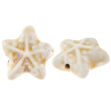 Perles en Céramique Étoile de mer (20 x 21 x 9 mm) Desert Dust (3 pièces)