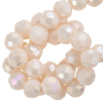 Perles Facettes Rond (6 mm) Pastel Salmon AB (90 pièces)