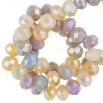 Perles Facettes Rondelles (3.5 x 3 mm) Vanilla Sky AB (130 pièces) 