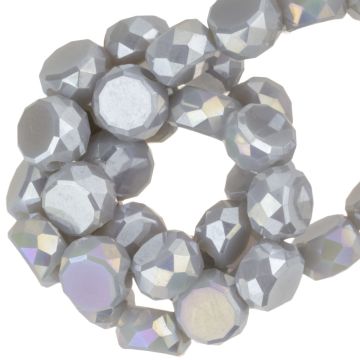Perles Facettes Disque (6 x 3 mm) Mystic Grey AB (95 pièces) 