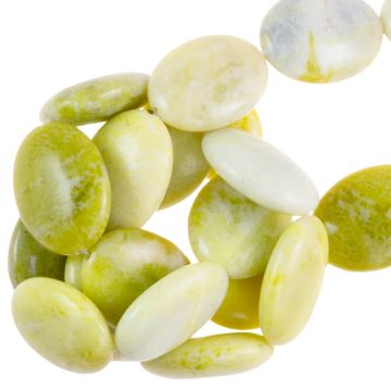 Perles de Jade Citron (20 x 15 x 7 mm) 20 pièces