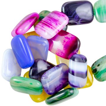 Perles Agate (18 x 13 x 5 mm) 10 pièces