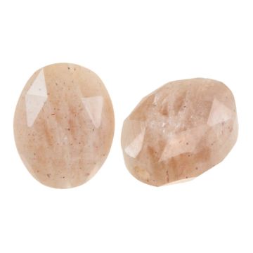 Perles Facettes de Soleil  (9.5 - 10 x 8 x 4.5 mm) 2 pièces