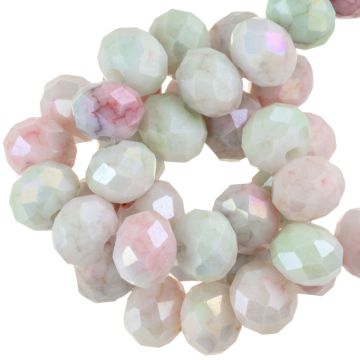 Perles Facettes Rondelles (6 x 5 mm) Wildflower AB (80 pièces) 