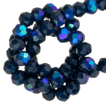 Perles Facettes Rondelles (3 x 2.5 mm) Midnight Aurora AB (140 pièces) 